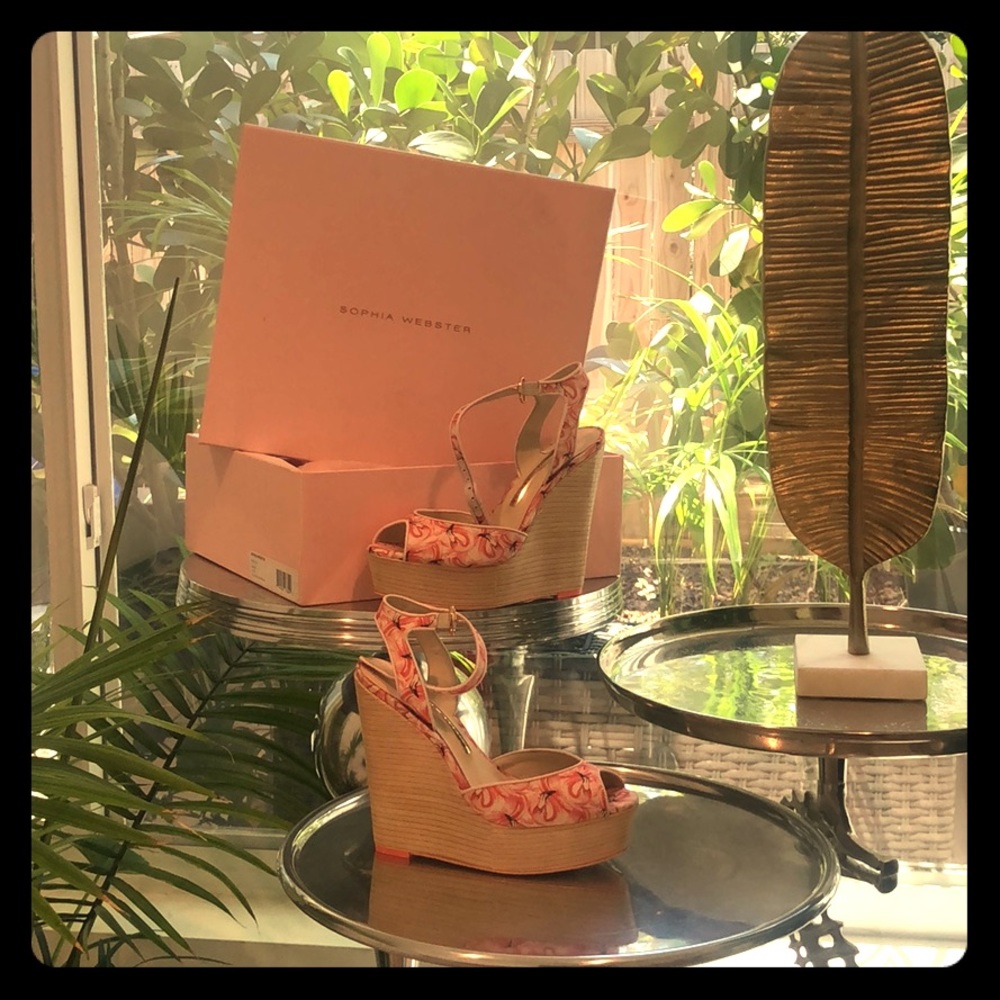 Sophia Webster Lula Dream Flamingo Wedge